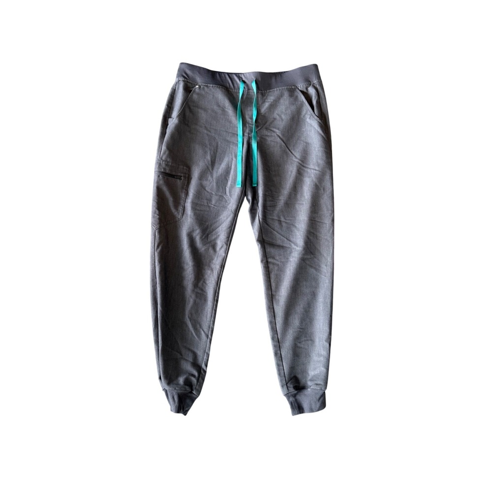 FIGS Zamora Jogger Scrub Pants Womens Medium Charcoal Grey Joggers